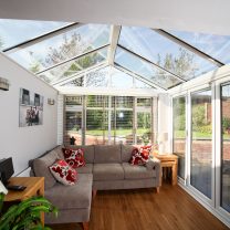 full height glass extension extra room